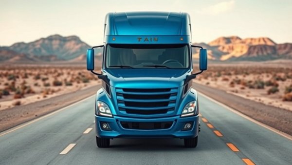 Real-time truck design featuring a modern truck on a road.