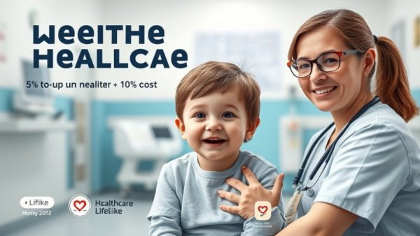 Healthcare savings loyalty card poster with 5% top-up offer.