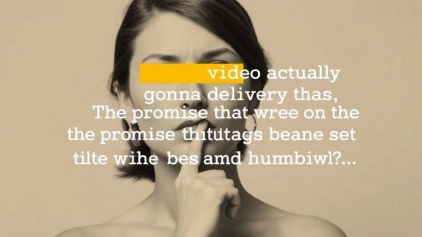 Monochrome woman pondering video content, 30-Second YouTube Rule text.