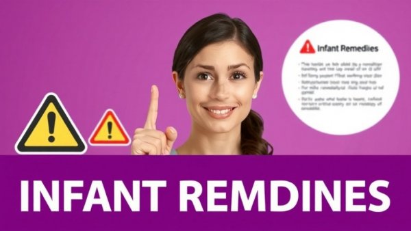 Informative banner on cold and flu remedies to avoid for infants.