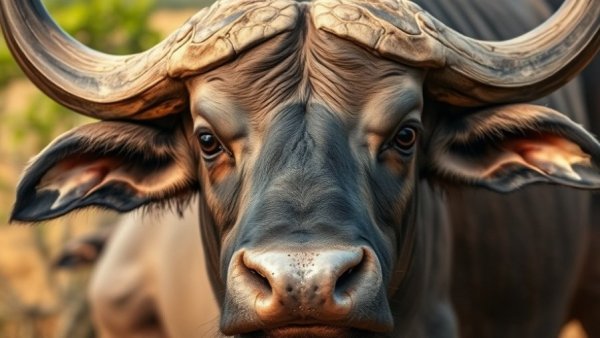 Cape buffalo close-up on safari in Africa - Kenya vs South Africa.