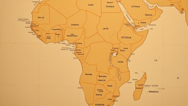 Map highlighting vital places in Africa