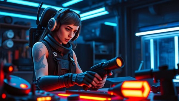 Star Wars Toolset in Fortnite promotional display with character and workbench.