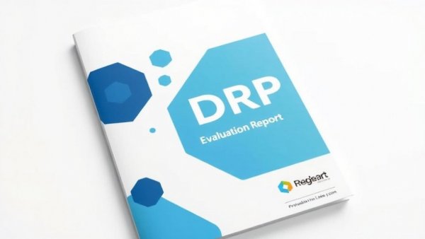 DPRP Evaluation Report cover design with geometric shapes and logos.