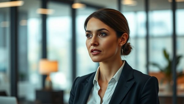 Professional woman discussing Africa Trade in an office setting.