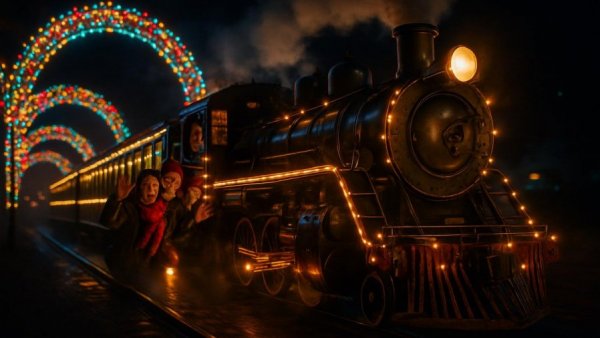 Highway 1 California travel diaries: festive night train journey.