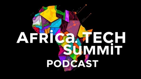 Africa Tech Summit Podcast logo with colorful African map
