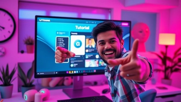 Vibe code an app tutorial with person pointing at app interface.