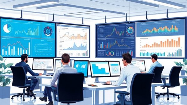 Office scene of people managing accounts receivable efficiently
