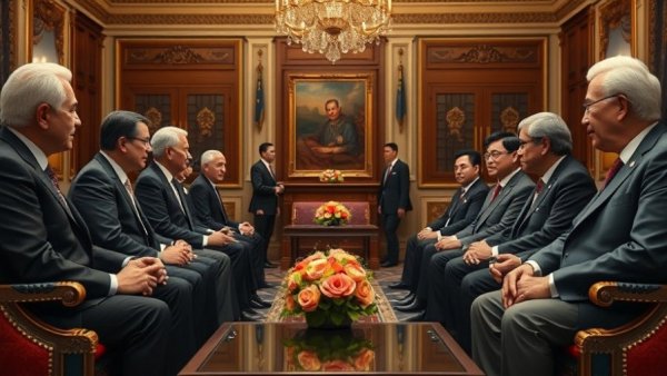 Lebanese-Israeli Talks with officials in formal setting.