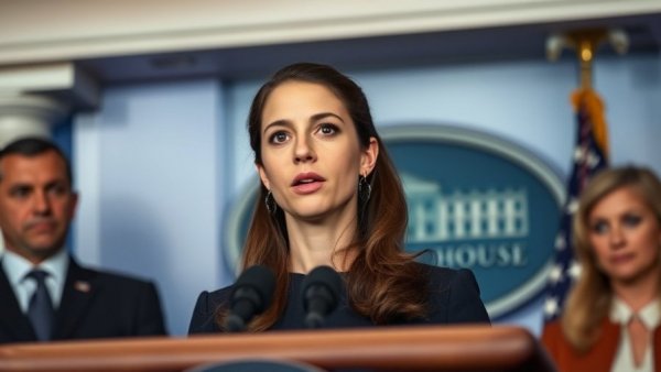 Press briefing with young woman discussing no ceasefire extension requests.