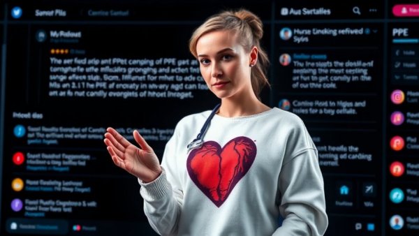 Nurse discusses PPE for infection control on social media.