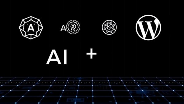 AI and WordPress integration logos in a grid layout.