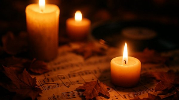 Candles illuminating sheet music evoke Beegie Adair’s sophisticated jazz performances.