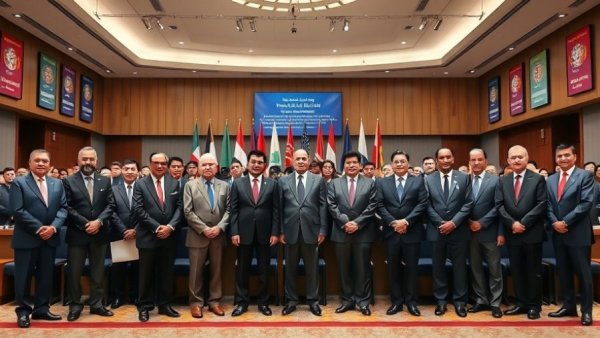 European and Middle Eastern leaders at international conference on influence