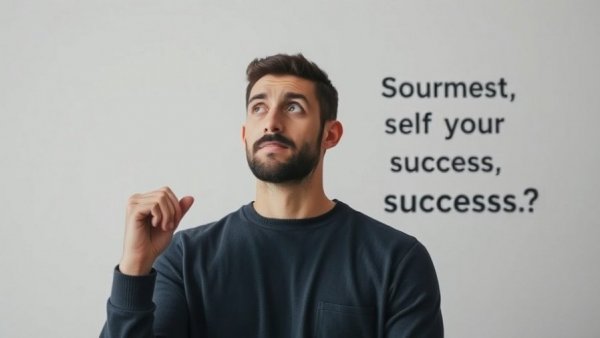 Thoughtful individual explores self-comparison for success, study yourself like a scientist.