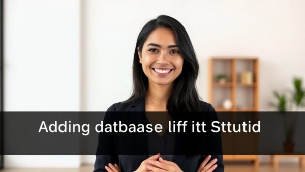 Woman presenting AI Studio app database tutorial.