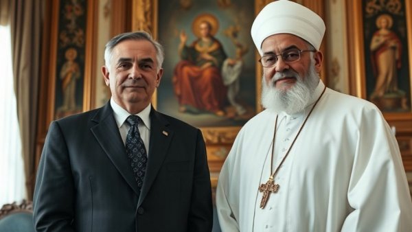 Pope Leo meeting US Secretary of State in formal setting