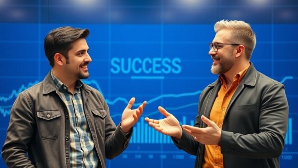 Casually dressed men sharing tips on how to make $10K/month.