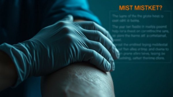 Common Blood Draw Mistakes: Gloved hand pressing on arm indicating error.