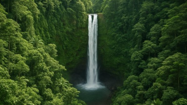 Breathtaking waterfall views worth a visit in a lush tropical rainforest.