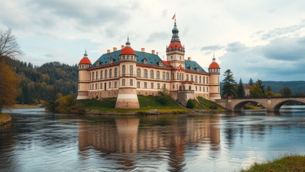 WordPress Workspace for Mac over a historic castle river scene.