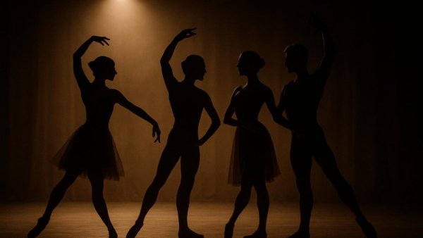Beegie Adair's sophisticated jazz performances with silhouetted dancers