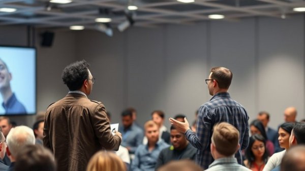 AI Africa filmmakers and developers discussing at a tech conference.