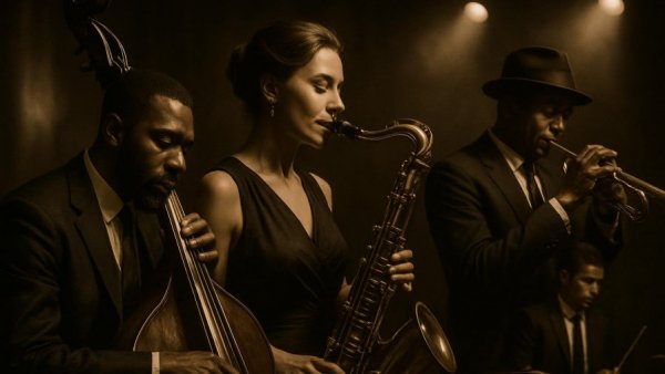 Beegie Adair's sophisticated jazz performances in dim lighting.