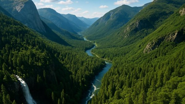 Scenic Biking Trails in National Parks with stunning aerial mountain views.