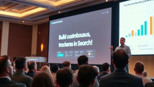Tech presentation on building mini apps in Google Search at conference.
