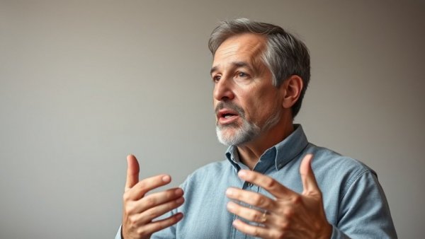 Middle-aged man gesturing while speaking, AI Africa film makers and developers.