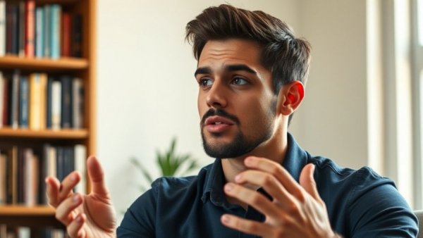 Career path myth discussion by young man