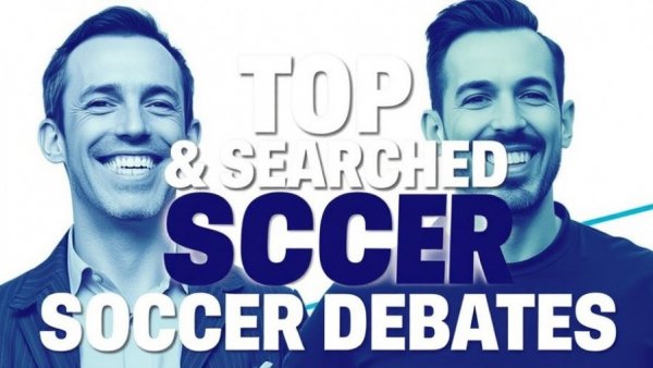 Landon vs. Howard soccer debates graphic with bright colors.