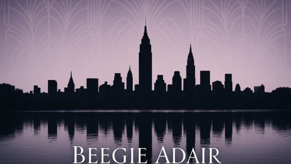 Stylized New York skyline reflecting Beegie Adair's jazz performances.