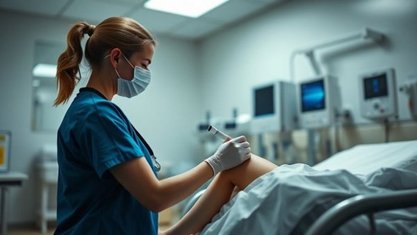 Nurse Clinical Sign Quiz: Nurse examines patient's leg for meningeal irritation.