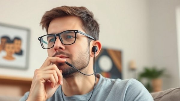 Thoughtful person participating in podcast discussion on AI policy and governance for Africa.