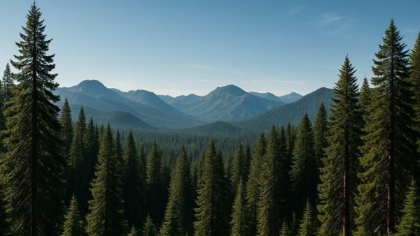 Serene mountain view, perfect place to cool off this summer.