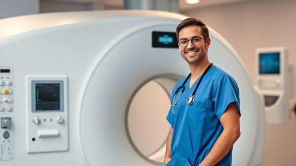 Advanced CT Scan Imaging Case Clinics setup with healthcare professional.