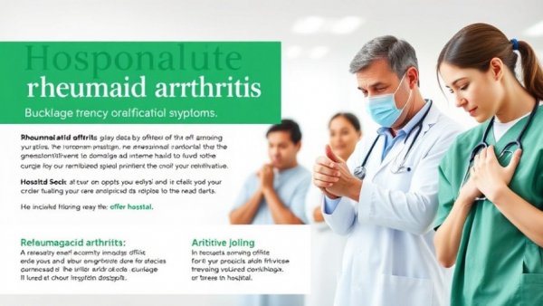 Hospital poster detailing rheumatoid arthritis symptoms in Uganda.