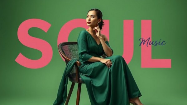 Soul Music channel theme featuring elegant woman in green.