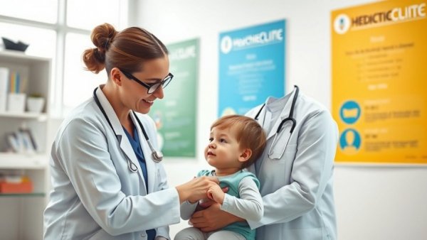 Quality pediatric healthcare at Case Clinic Entebbe, doctor with child and mother.