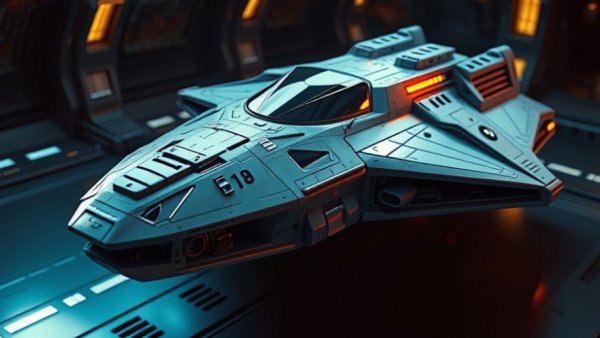 Mesh terrain Unreal Engine spacecraft 3D model rendering