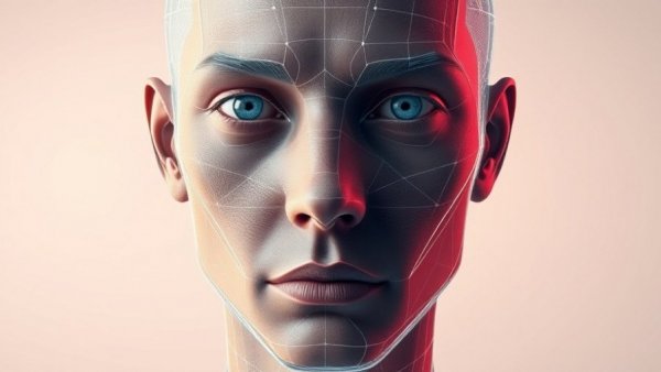 Metahuman in Blender showcasing split realistic and 3D view.