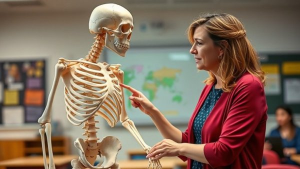 Nurse Anatomy Quiz showing human skeleton clavicle for students