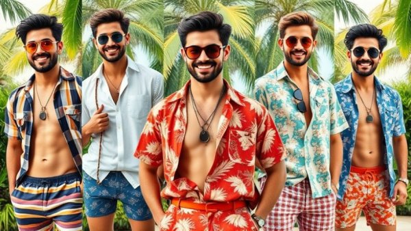 Summer styles collage for video creation with AI apps