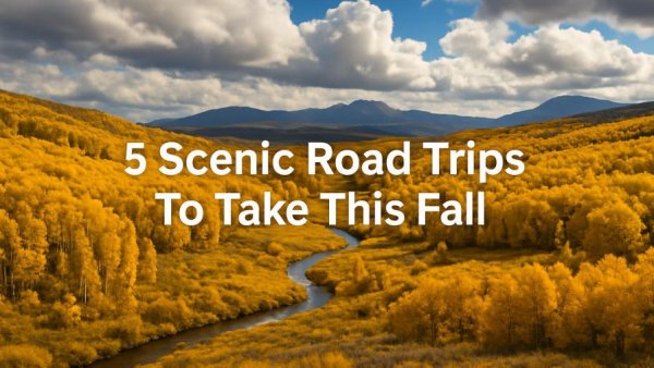 The nostalgia of Travel discover the Fireside Chronicle: autumn road trip scene.