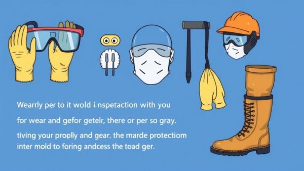 Illustrated protective gear for mold inspection advice.