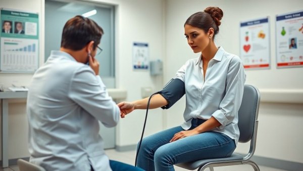 Blood pressure check highlighting the silent killer health risk.