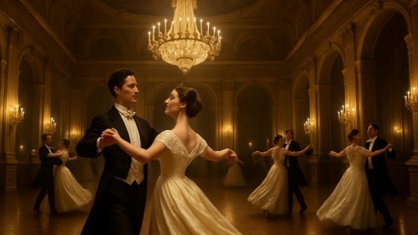 Beegie Adair’s sophisticated jazz performances in a vintage ballroom dance scene